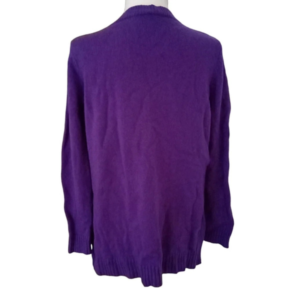 Eileen Fisher Jasmine Purple Yak Wool Blend Knit V Neck Sweater Size Small - Picture 2 of 8
